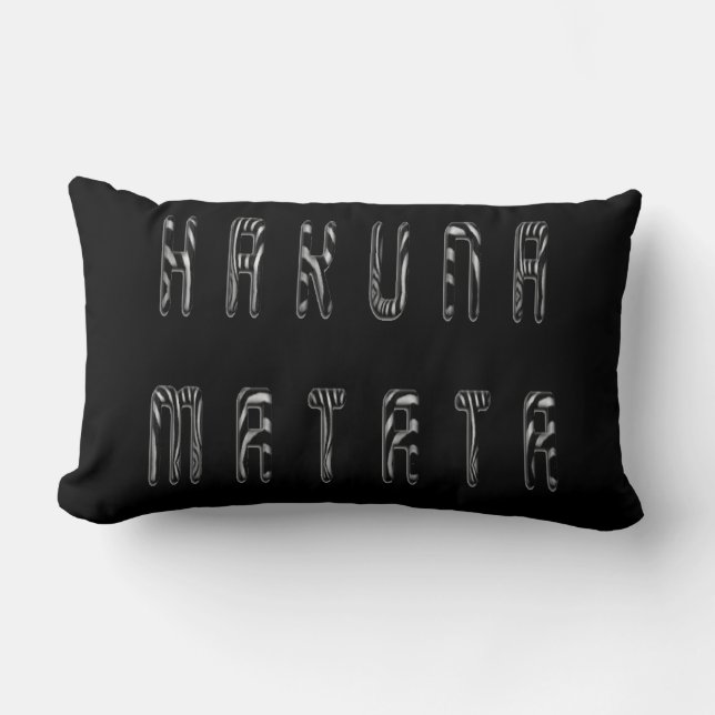 Coussin Rectangle Impression d'art 3D Hakuna Matata (Recto)