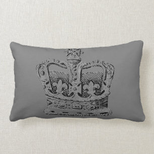 Coussin Rectangle Impression de la couronne Vintage Pourcentage
