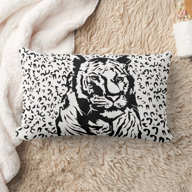Coussin Rectangle Impression de tigre (Couverture)