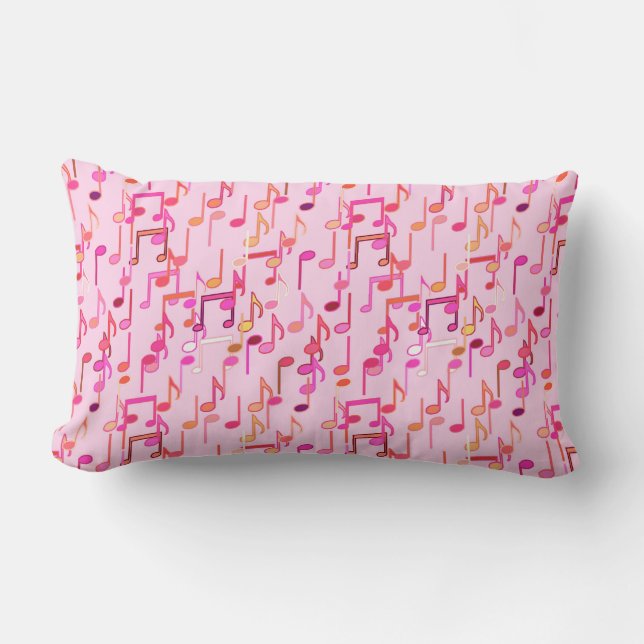 Coussin Rectangle Impression musicale - rose, multi (Recto)