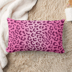 Coussin Rectangle Imprimé léopard rose élégant