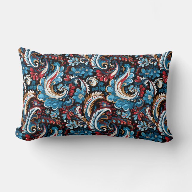 Coussin Rectangle Imprimé Paisley (Recto)