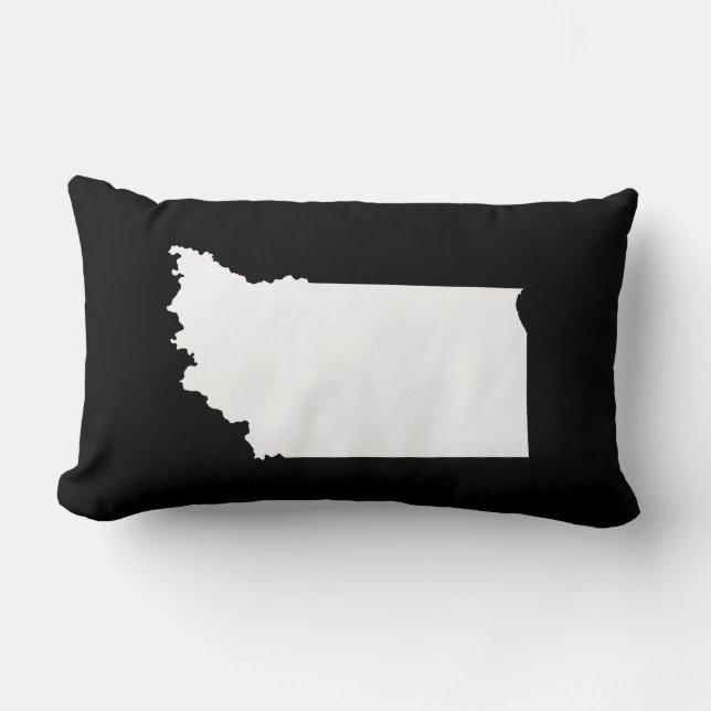 Coussin Rectangle Indiana en blanc et noir (Recto)