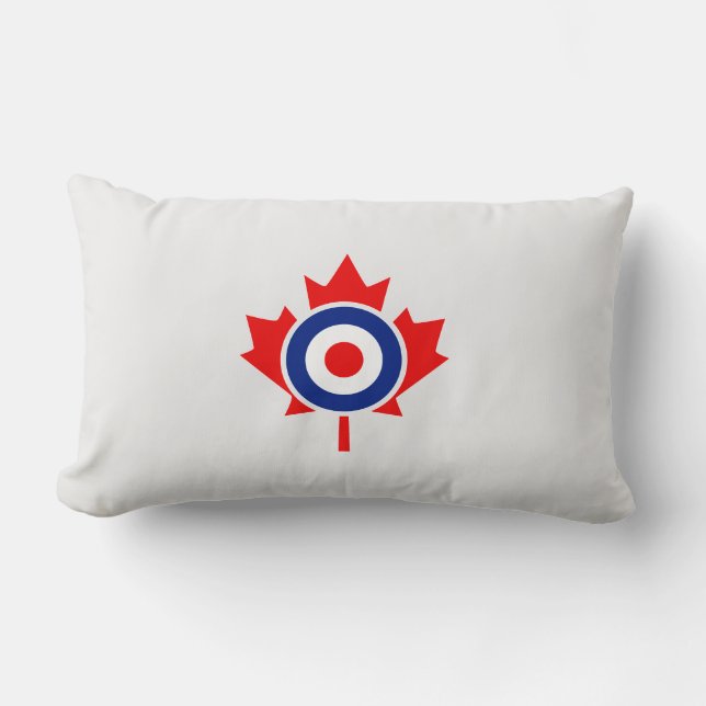 Coussin Rectangle Insigne de morue de la feuille d'érable canadienne (Recto)