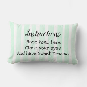 Coussin Rectangle Instruction d'oreiller, Douces Réves