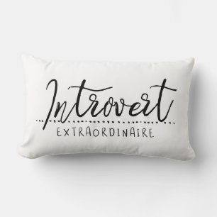Coussin Rectangle Introvertir la typographie Extraordinaire