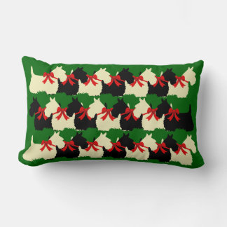 Coussin Rectangle Island green imprimé plat Scottish Terrier chien