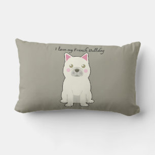 Coussin Rectangle J'adore mon Bouledogue Français