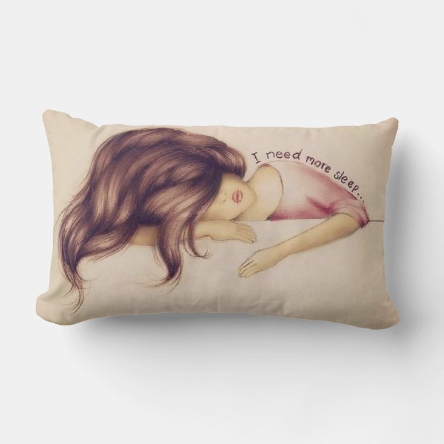 Coussin Rectangle J'ai besoin de plus de sommeil (Recto)