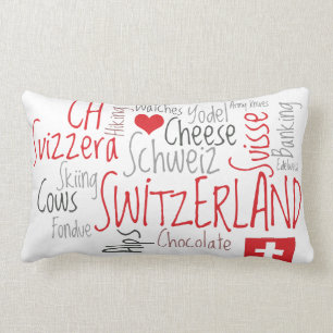 Coussin Rectangle J'aime des choses suisses préférées de la Suisse