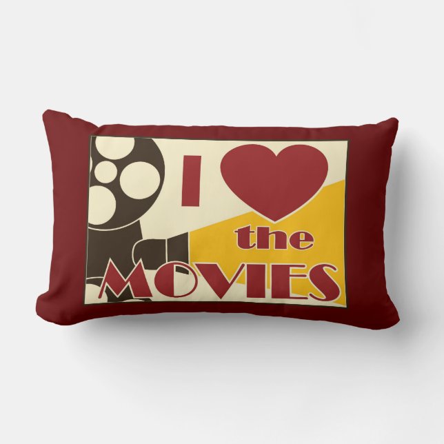Coussin Rectangle J'aime les films (Recto)