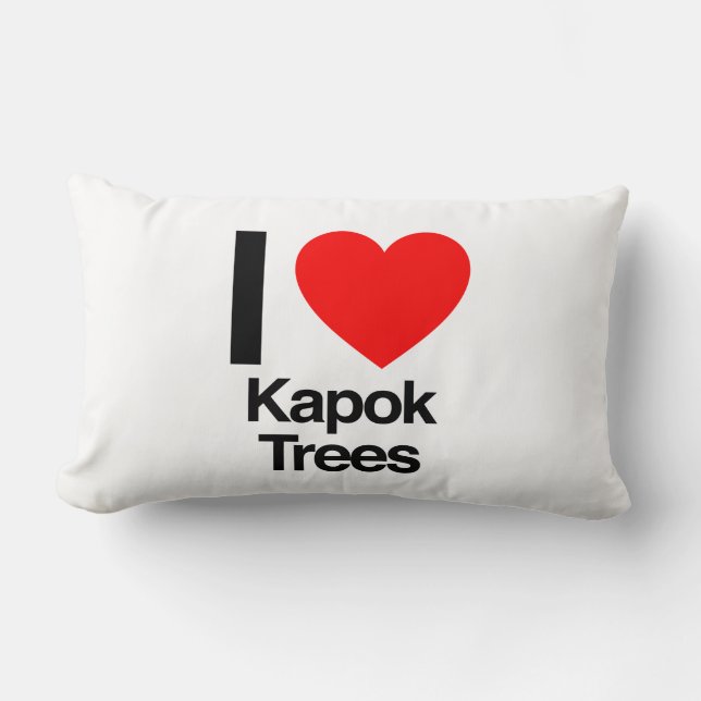 Coussin Rectangle j'aime les kapok arbres (Recto)