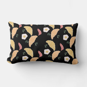 Coussin Rectangle Jambon de petit-déjeuner et œufs à la coriandre su