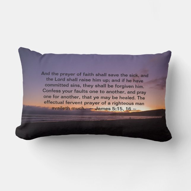 Coussin Rectangle James 5:15-16 (Recto)