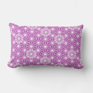 Coussin Rectangle Japonais Asanoha motif - orchidée