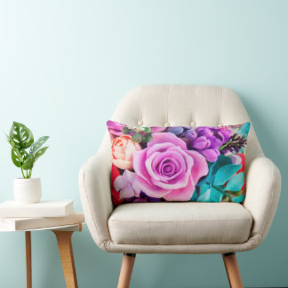 Coussin Rectangle Jardin de roses romantiques