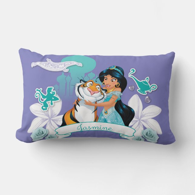 Coussin Rectangle Jasmine - Doux et gracieux (Recto)