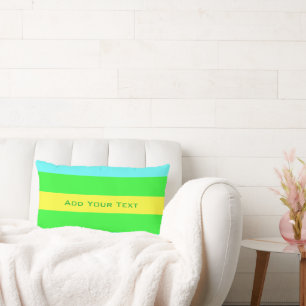 Coussin Rectangle Jaune, Vert, Bleu, Grandes Tunes de Shirley Taylor