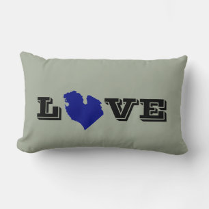 Coussin Rectangle Je coeur Michigan