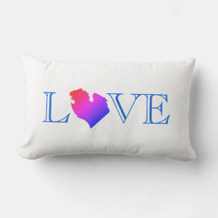 Coussin Rectangle Je coeur Michigan