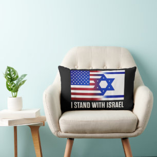 Coussin Rectangle Je suis avec Israël Patriotique