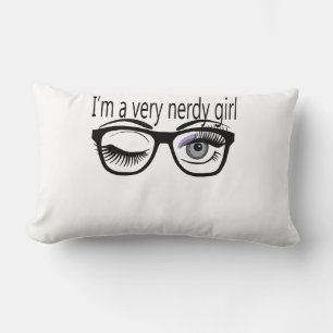 Coussin Rectangle Je suis une fille très nue avec l'ombre de l'oeil