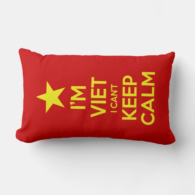 Coussin Rectangle Je suis Viêt Je ne peux pas garder le calme (Recto)
