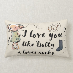 Coussin Rectangle Je T'Aime Dobby Aime Les Chaussettes