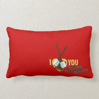 Coussin Rectangle Je t'aime S'more que jamais - l'amour de campeur