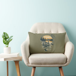 Coussin Rectangle Je vis dans mon   Cadeau drôle de pêcheur   