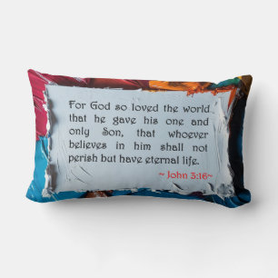 Coussin Rectangle Jean 3:16  