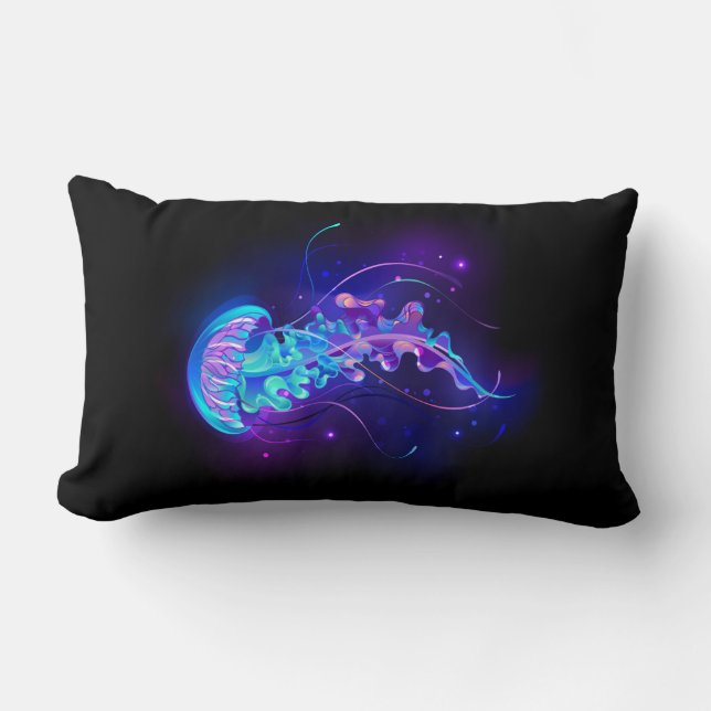 Coussin Rectangle Jellyfish éclatante couleur (Recto)