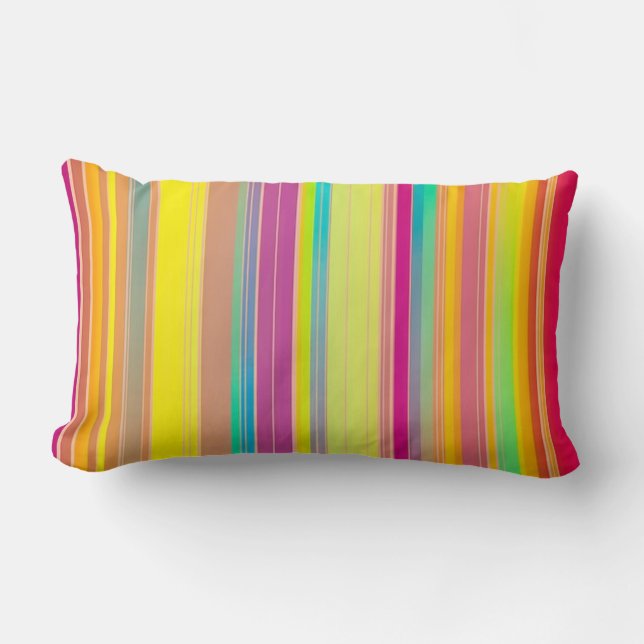 Coussin Rectangle Jeter Bande D'Oreiller Colorée (Recto)