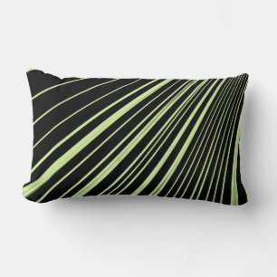 Coussin Rectangle Jeter Bande d'oreiller verte Noir