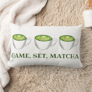 Coussin Rectangle Jeu Correspondance Matcha Green Tea Latte Foodie