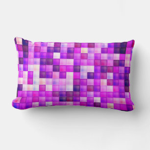 Coussin Rectangle Jeu vidéo Pixels Carré rose Motif