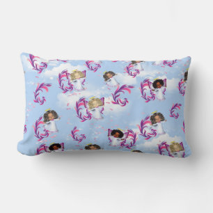 Coussin Rectangle Jeunes filles anges qui volent au milieu des nuage