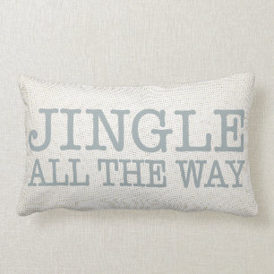 Coussin Rectangle Jingle Tout le chemin Décor de Noël Jeter l'oreill