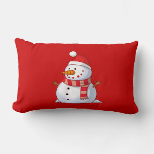 Coussin Rectangle Joli bonhomme de neige de Noël
