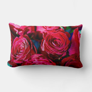 Coussin Rectangle Joli Ensemble De Roses Rouges