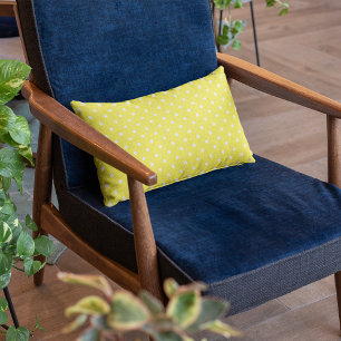 Coussin Rectangle Joli Motif Pois jaune