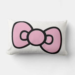 Coussin Rectangle Joli nœud rose fantaisiste 