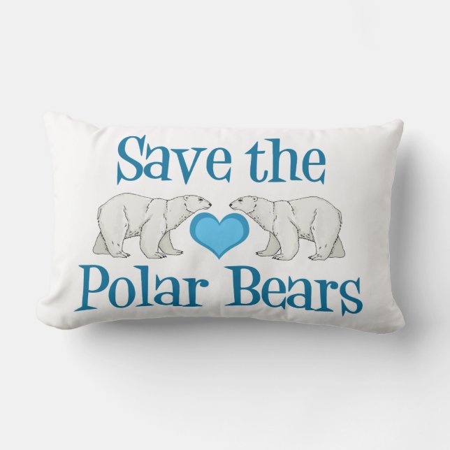Coussin Rectangle Joli ours polaire (Recto)