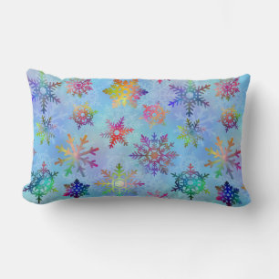 Coussin Rectangle Joli Snowflakes coloré Motif de Noël