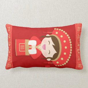 Coussin Rectangle Jolie Décoration de Mariage de Mariée Traditionnel