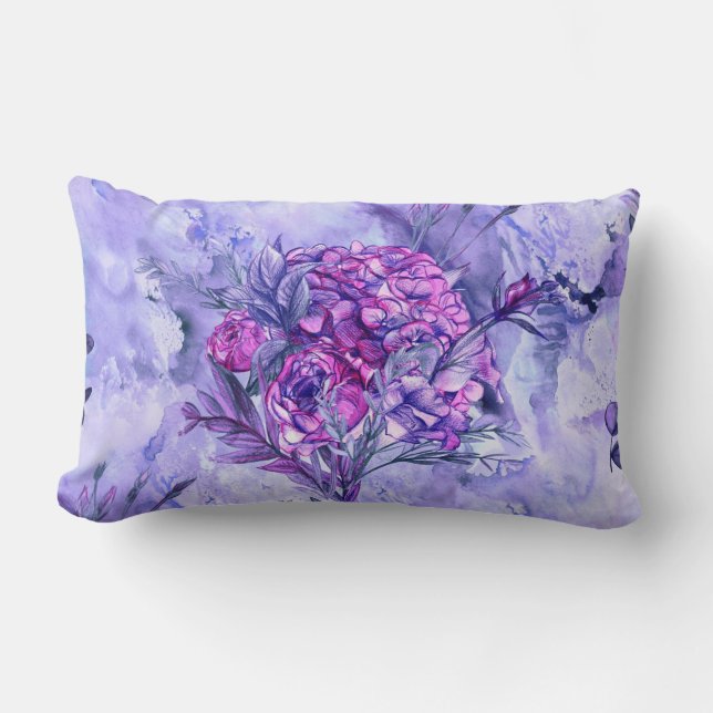 Coussin Rectangle Jolie décoration fleurie qui attire l'attention (Recto)