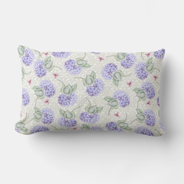 Coussin Rectangle Jolie Hydrangea (Recto)