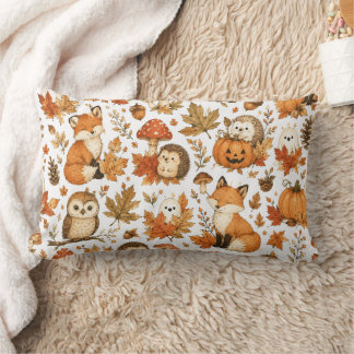Coussin Rectangle Jolis Animaux de la Forêt pour Halloween et Automn