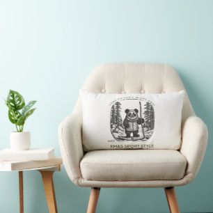 Coussin Rectangle Jouez pour un Joyeux Noël avec Xmas Sport Style!
