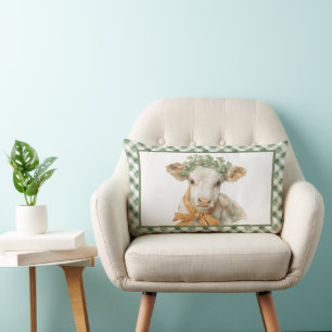Coussin Rectangle Jour de la Saint-Patrick Vache trèfle porte-bonheu